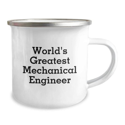 Funny World's Greatest Mechanical Engineer Gifts for Men, Unique Graduation Unique Gifts for Mechanical Engineer Friends, 12 oz Stainless Steel Camping Mug with Funny Quote - Image 2