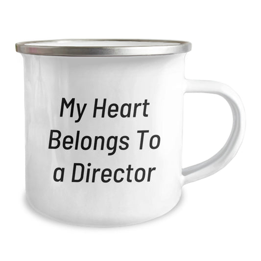 Funny Director Gifts from Friends to Director Graduation Unique Gifts - My Heart Belongs To A Director Camping Mug - Image 2