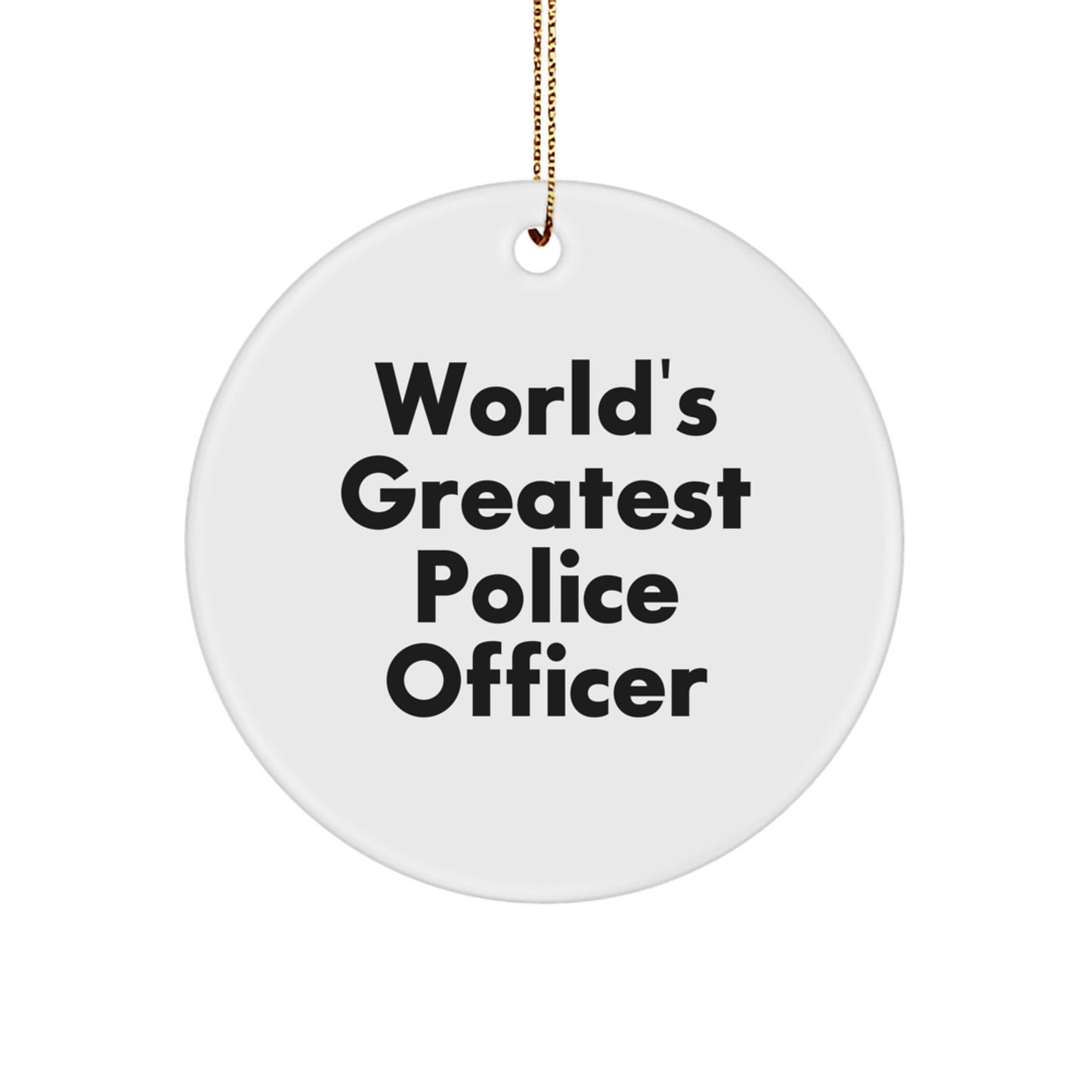 Funny Police Officer Circle Ornaments for Christmas Unique Gifts from Friends and Family - Image 1