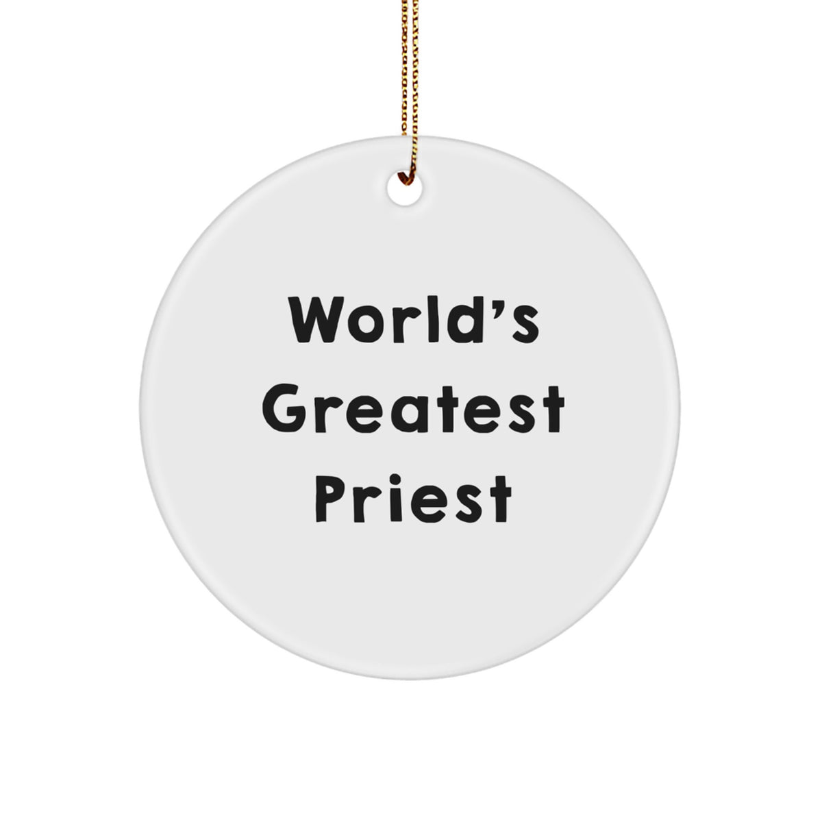 Funny Inspirational Gifts for Priest from Friends - World's Greatest Priest Christmas Ornaments - Image 1
