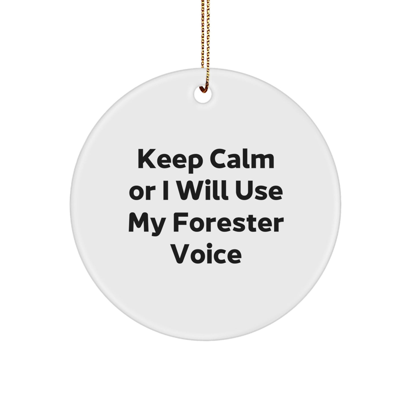 Funny Forester Circle Ornament Gifts for Men Friends Family, Christmas Unique Gifts from Friends to Forester Enthusiasts - Image 1
