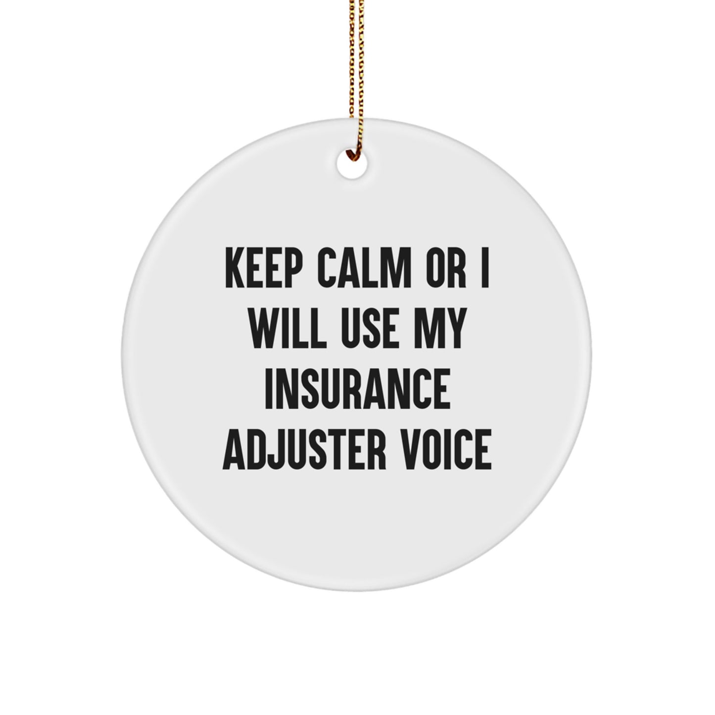 Funny Insurance Adjuster Gifts from Men to Insurance Adjuster Friends for Christmas Unique Ornaments - Image 1