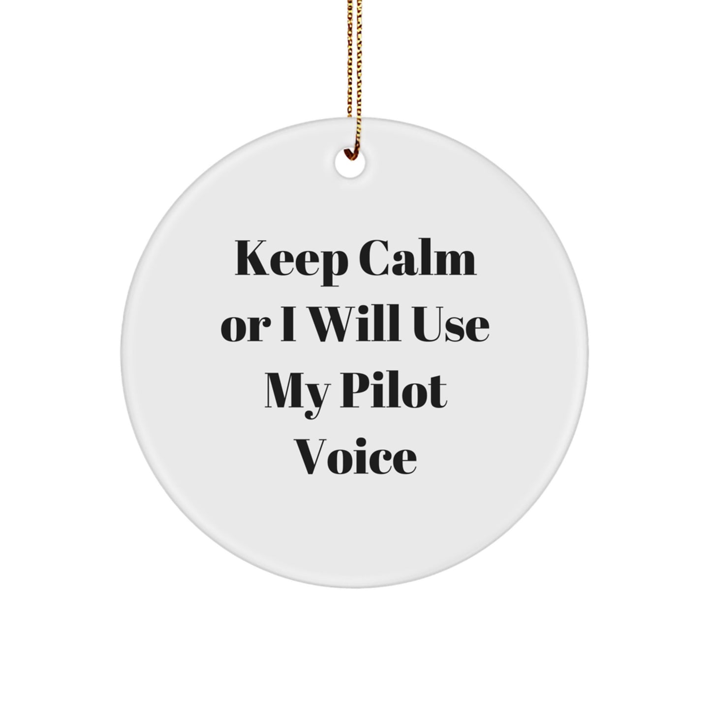 Funny Pilot Circle Ornament Gifts for Pilot Friends from Men - Image 1