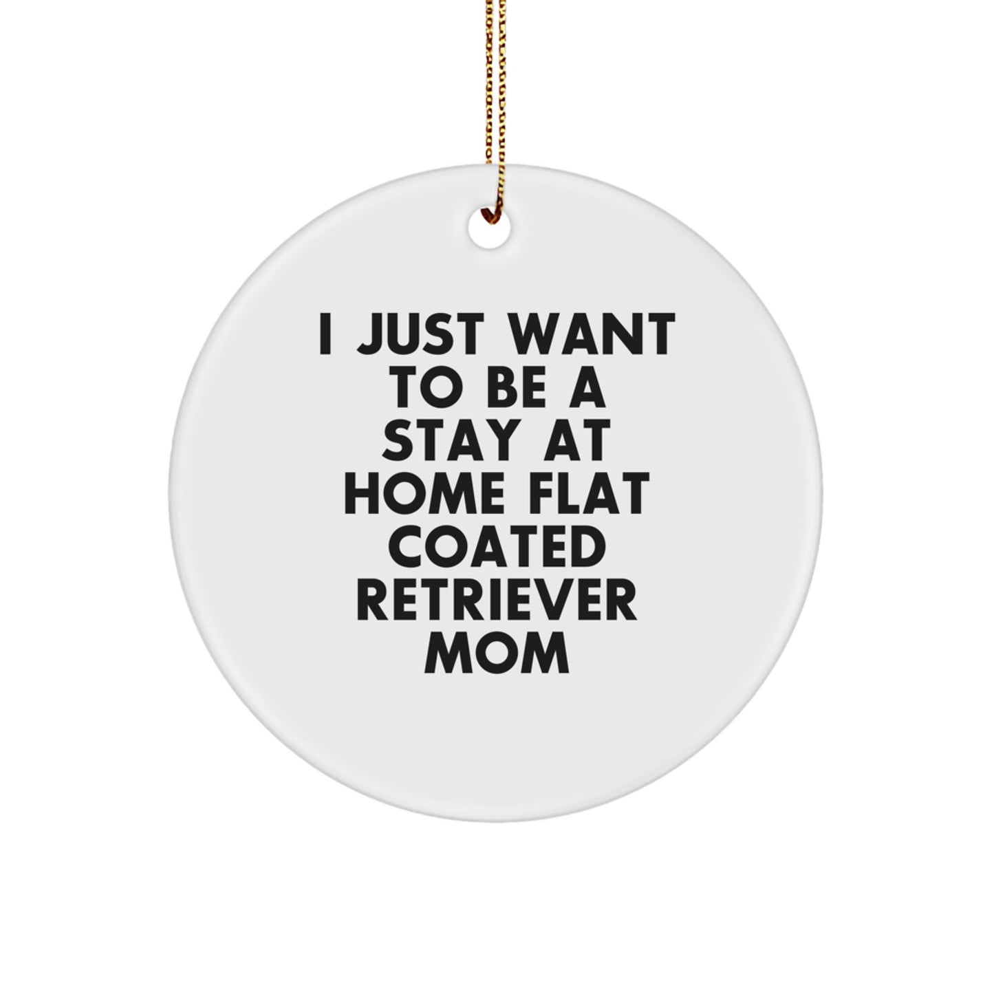 Flat Coated Retriever Dog Mom Decorative Circle Ornament Gifts from Family for Christmas - Image 1