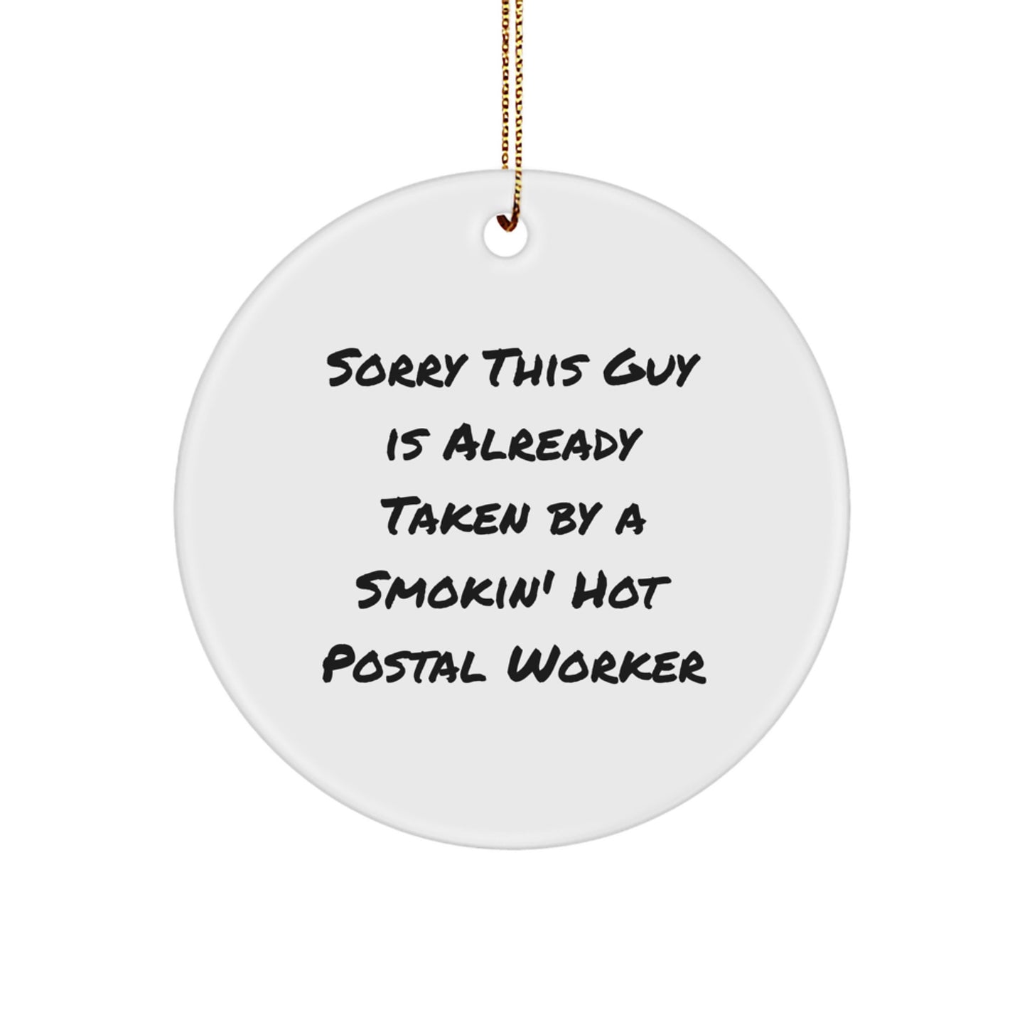 Funny Postal Worker Circle Ornaments Gifts from Friends for Men Women Coworkers Family - Image 1