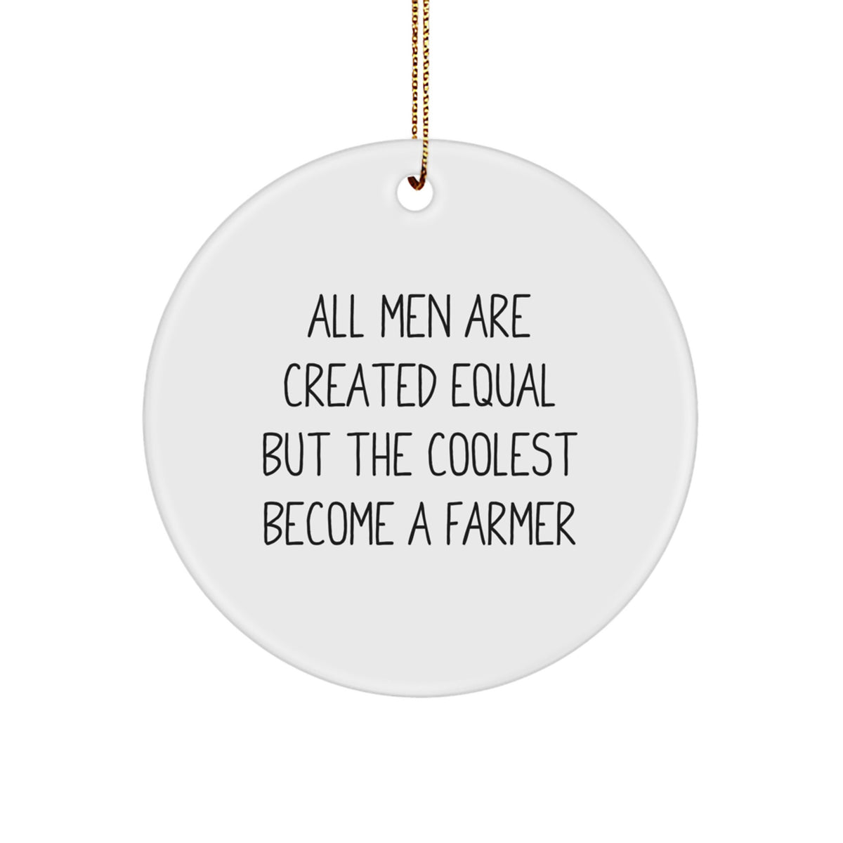 Farmer Circle Ornament for Her Present – Christmas Gift - Image 1