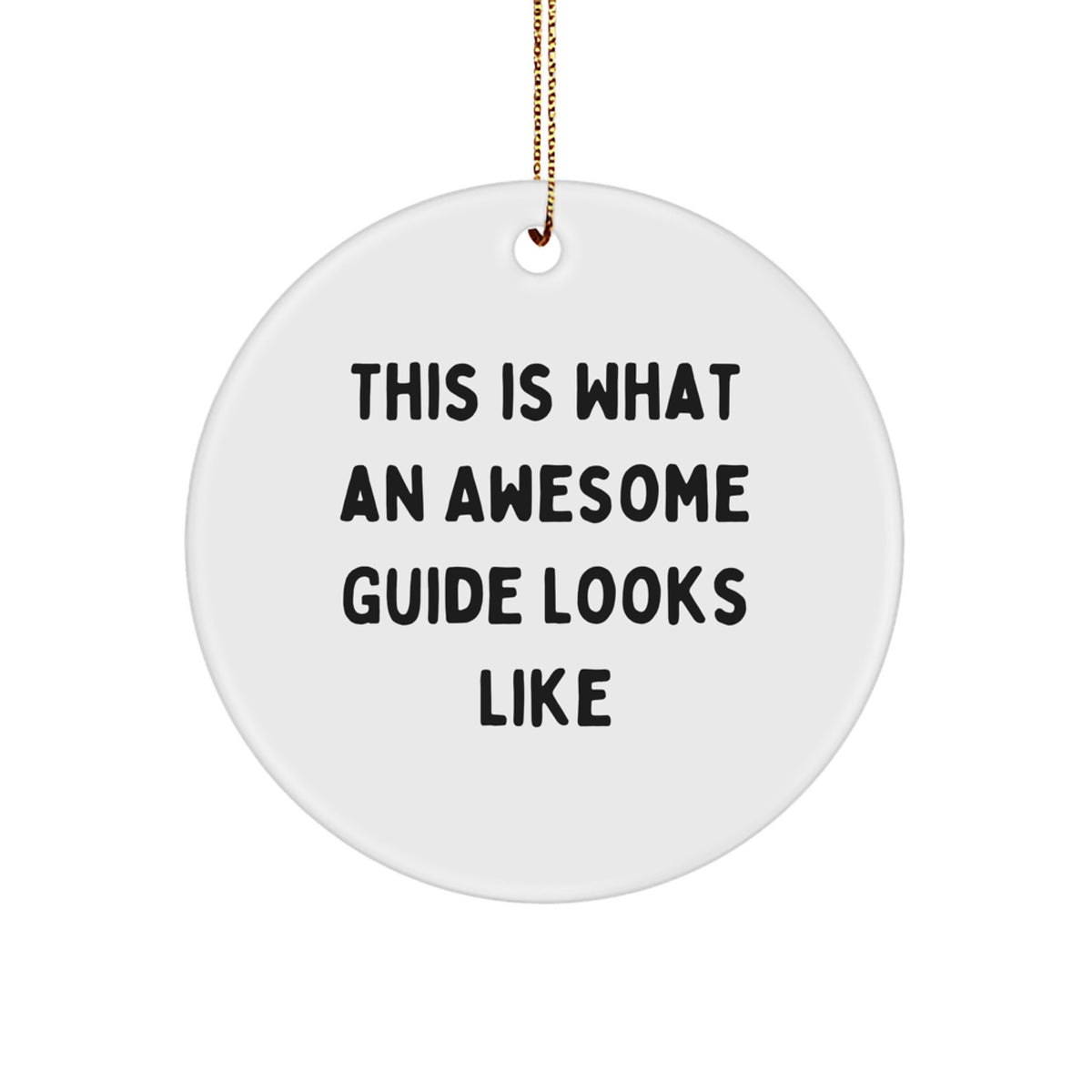 This Is What An Awesome Guide Looks Like Funny Christmas Circle Ornament Gifts from Mom for Guide Lovers with Holiday Cheer - Image 1