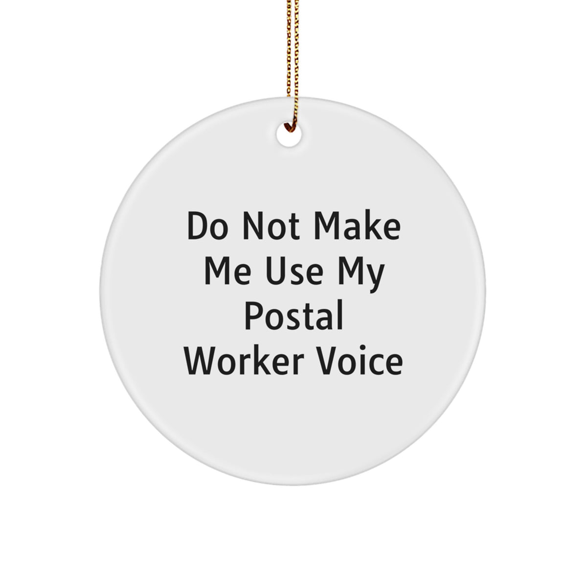 Postal Worker Circle Ornament – Essential Christmas Gift for Neighbors - Image 1