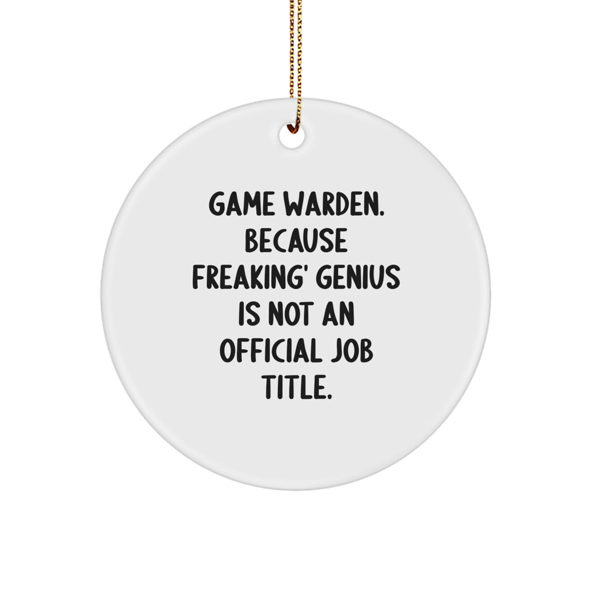 Christmas Unique Gift Game Warden Ornament for Her Present Bright MDF - Image 1
