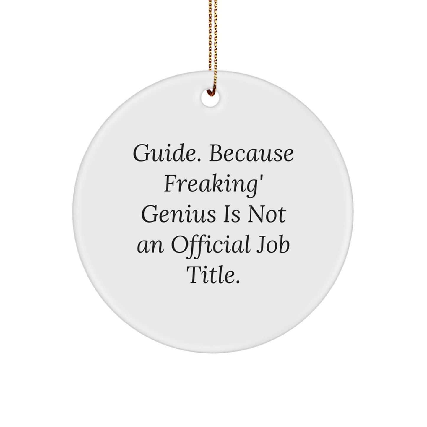 Funny Guide Circle Ornament Gifts from Friends for Guide Christmas Unique Gifts - Image 1