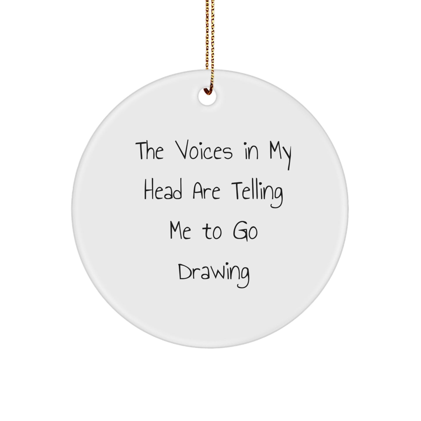 Funny Drawing Circle Ornament Gifts for Drawing Enthusiasts from Family - Image 1