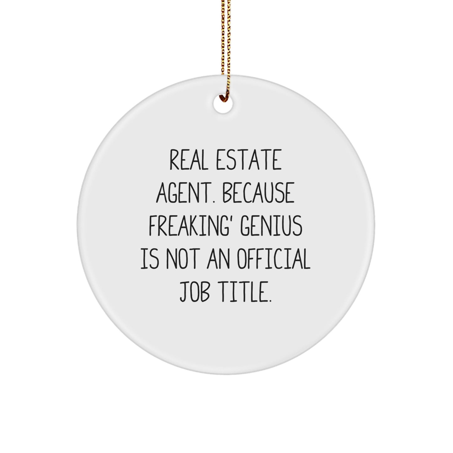 Funny Real Estate Agent Ornaments, Real Estate Agent Gifts for Christmas Unique Presents from Friends, Family, Coworkers to Real Estate Agent - Image 1