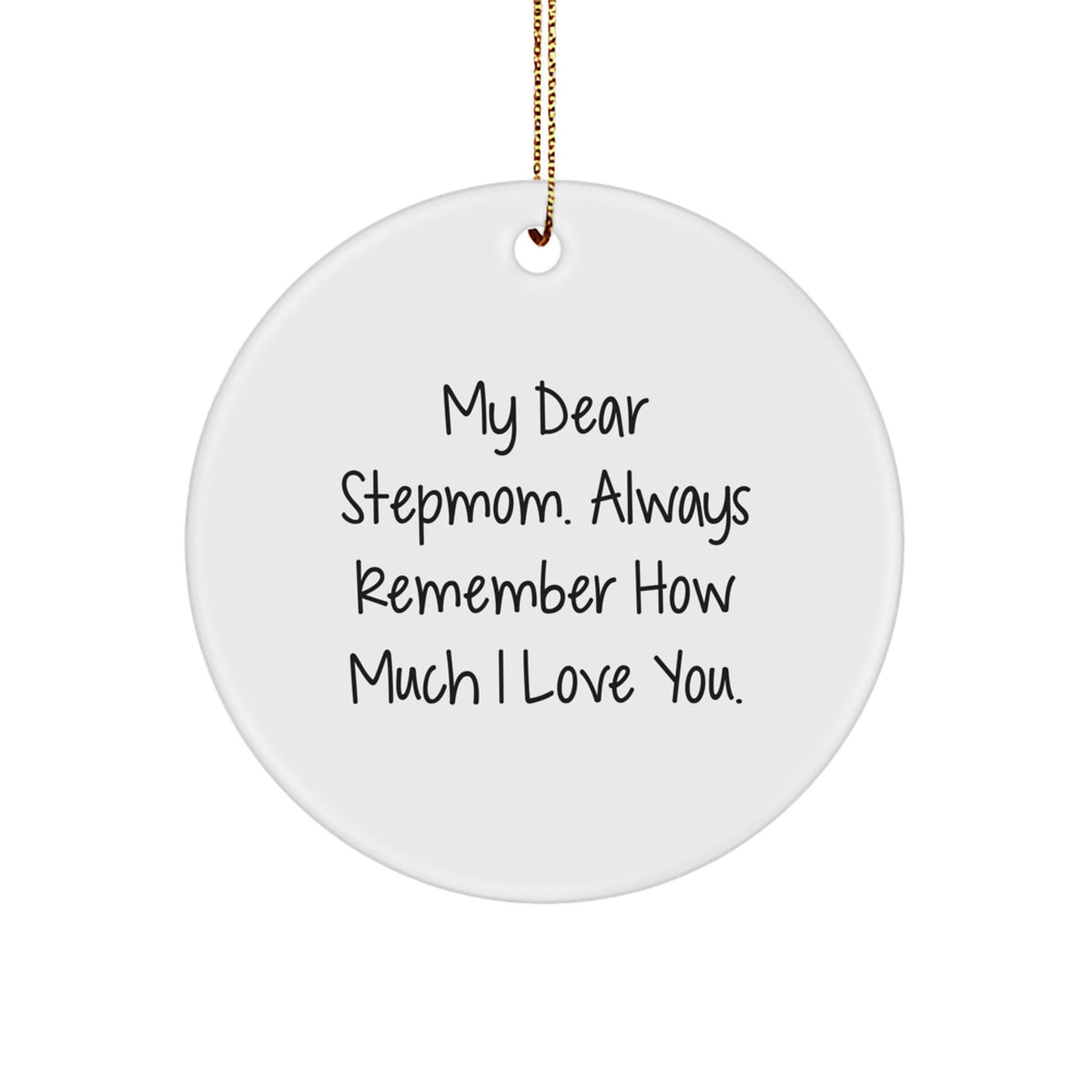 Circle Christmas Ornament for Stepmom Gift Idea for Coworkers Heartfelt - Image 1
