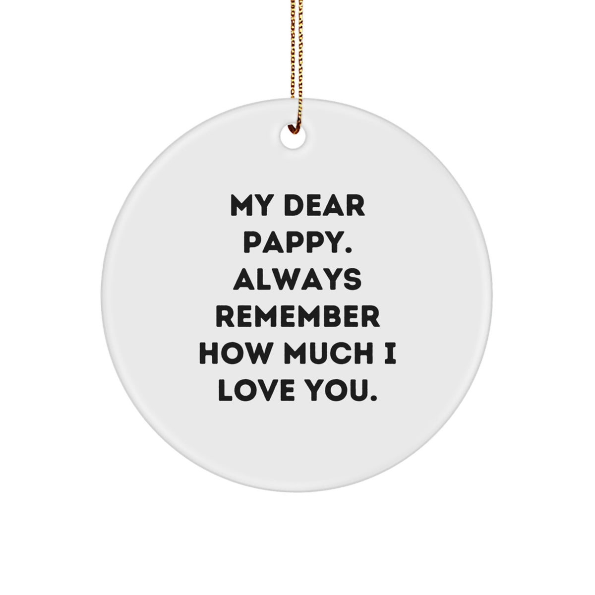 Pappy Keepsake White MDF Christmas Ornament for Him Gift Durable Glitz - Image 1