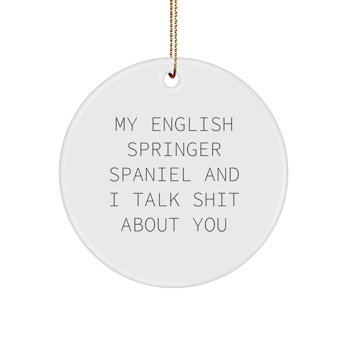 Funny English Springer Spaniel Dog Christmas Unique Gifts from Friends - Image 1