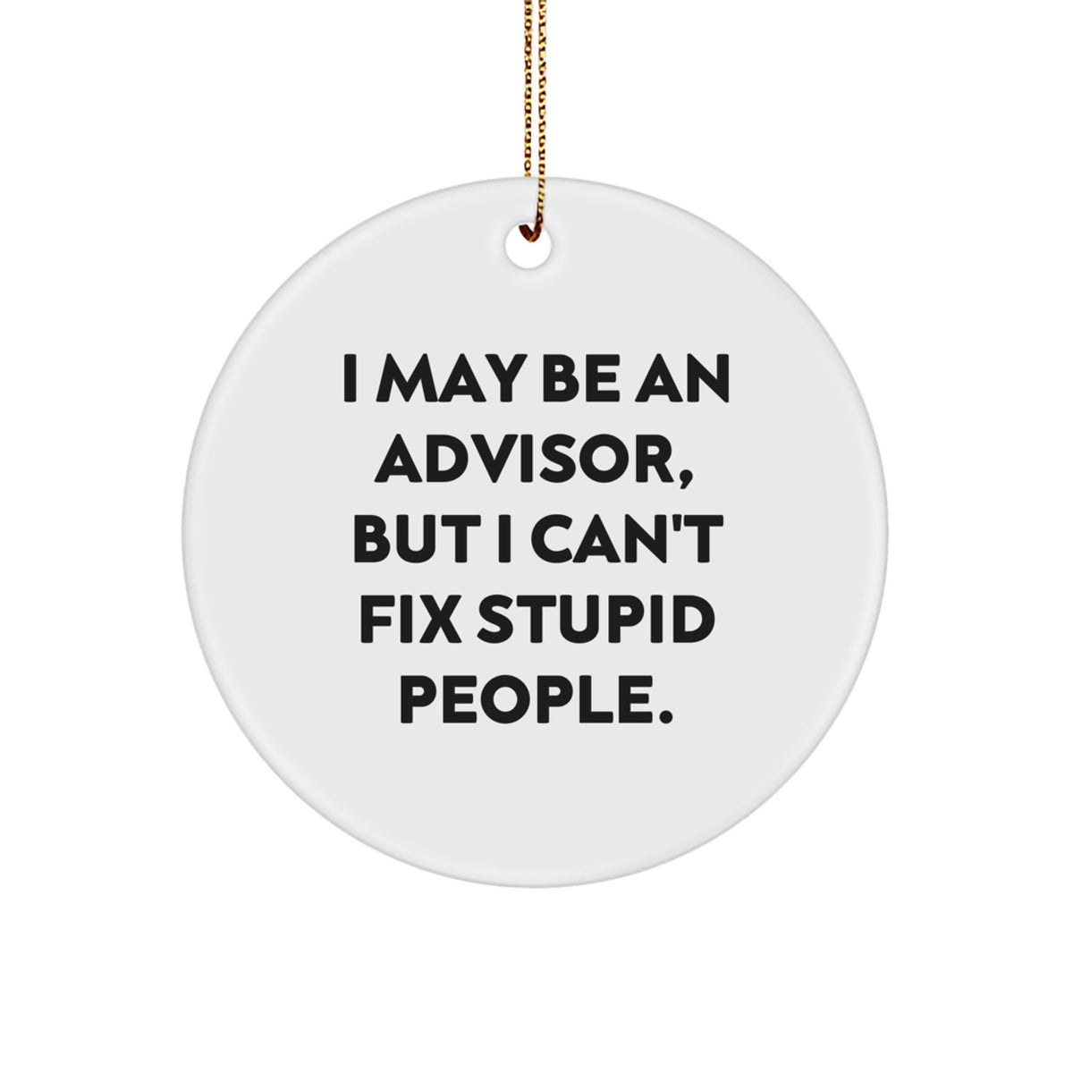 Christmas Unique Gift for Her Advisor Circle Ornament with Quote, Present - Image 1
