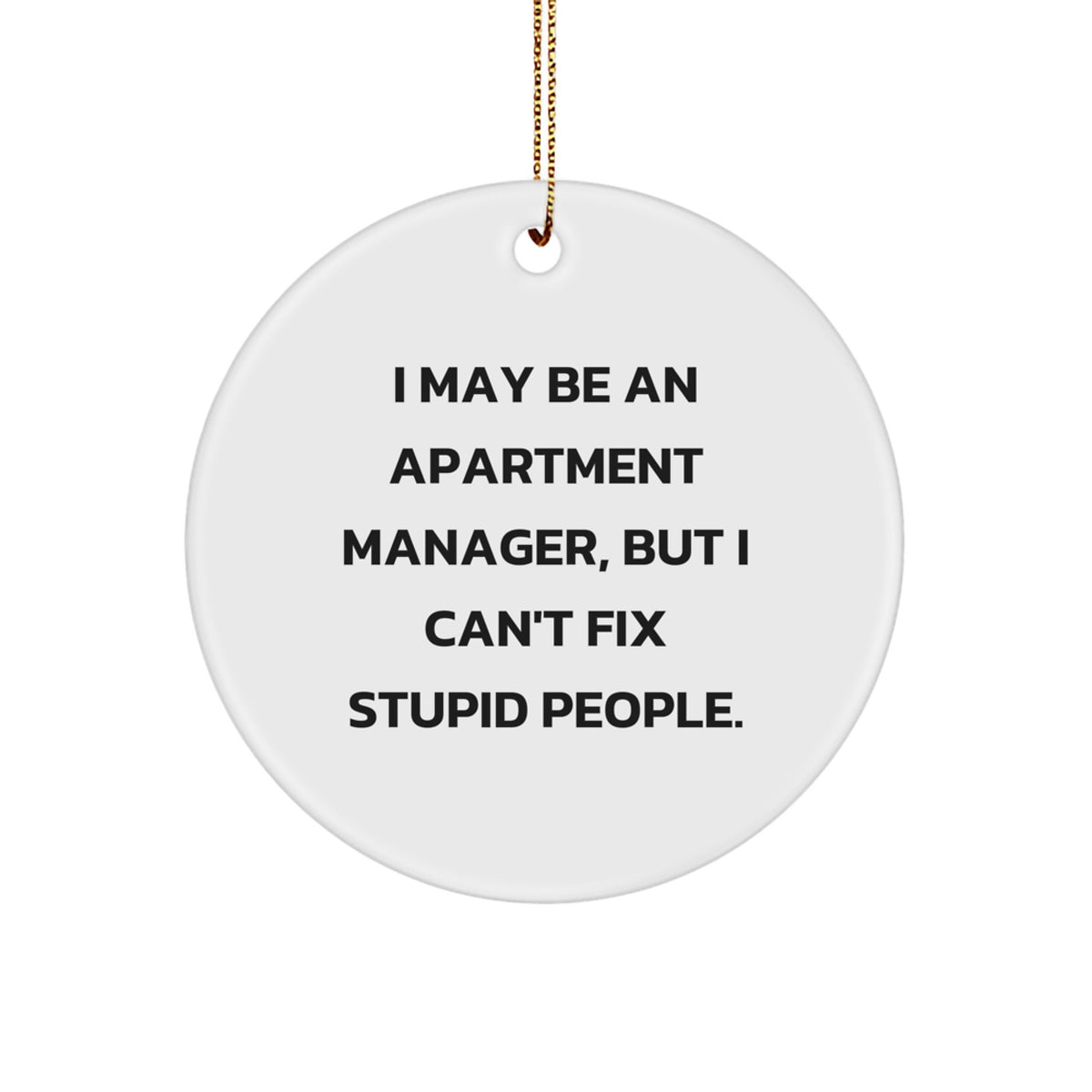 Christmas Gift for Her Apartment Manager Circle Ornament Present - Image 1