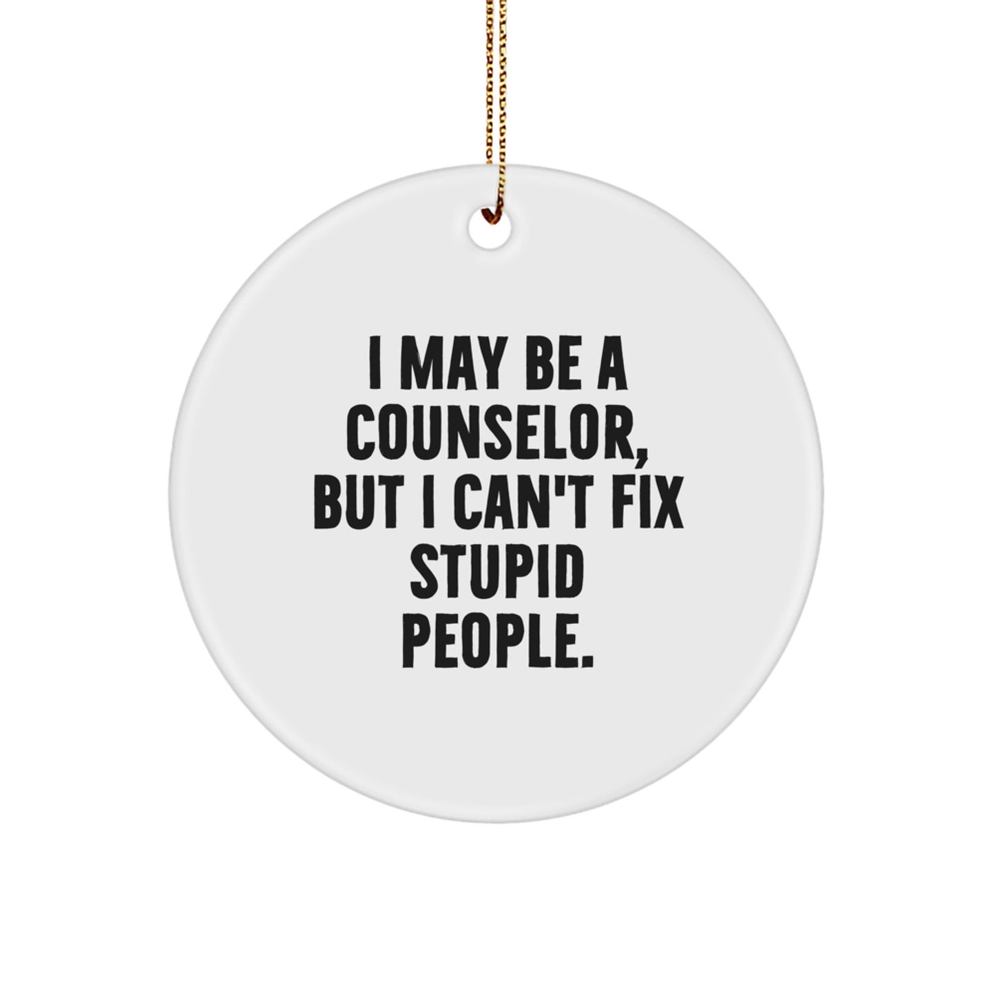 Funny Counselor Christmas Circle Ornament Gifts from Men to Women Coworkers and Friends - Image 1