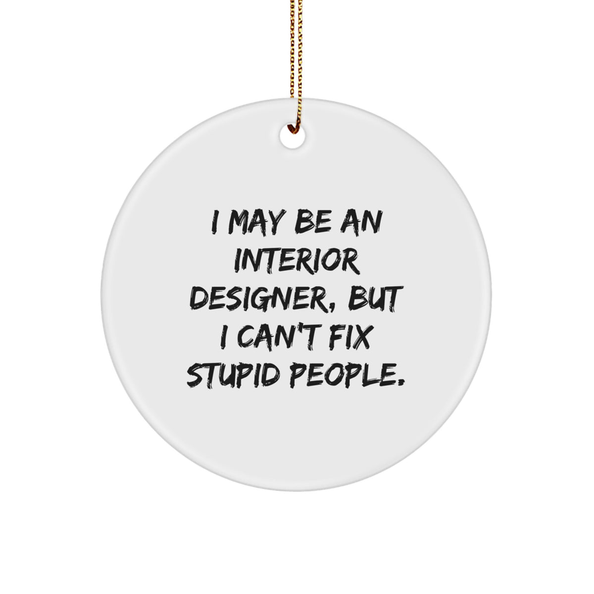 Christmas Gift for Her Interior Designer Circle Ornament Present - Image 1
