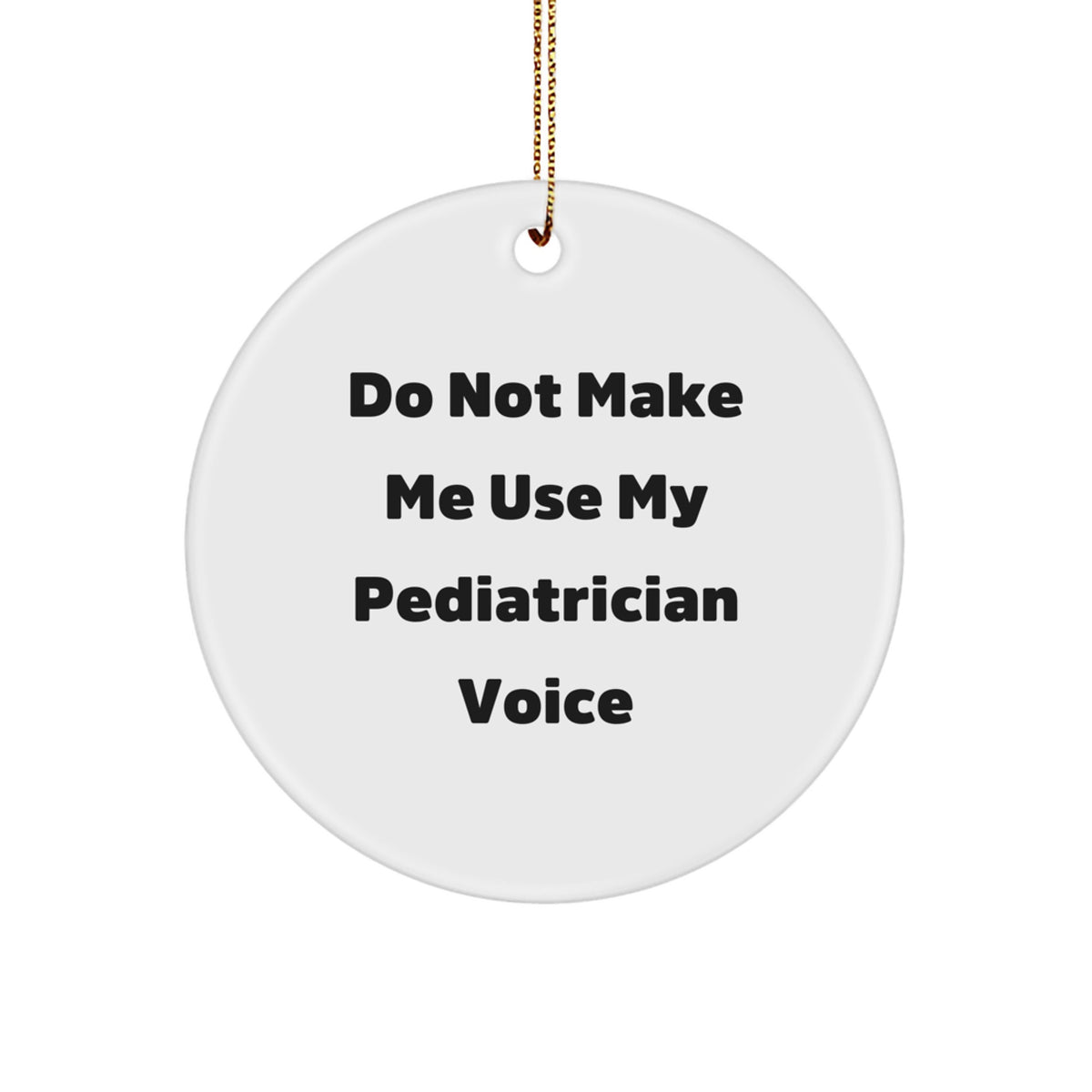 Whimsical Pediatrician Circle Ornament for Friends Christmas Gift - Image 1