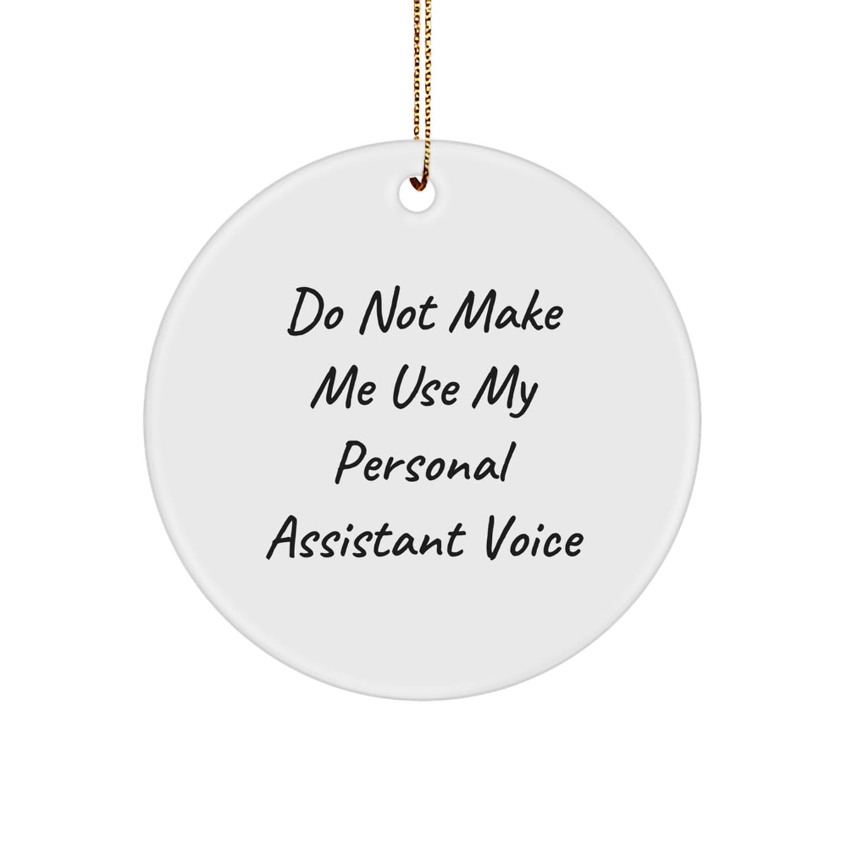 Christmas Gift for Her Personal Assistant Circle Ornament Present - Image 1