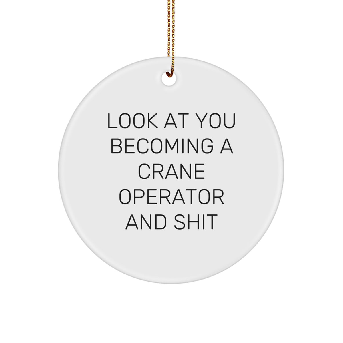 Novelty Crane Operator Christmas Ornament for Friends Gift - Image 1