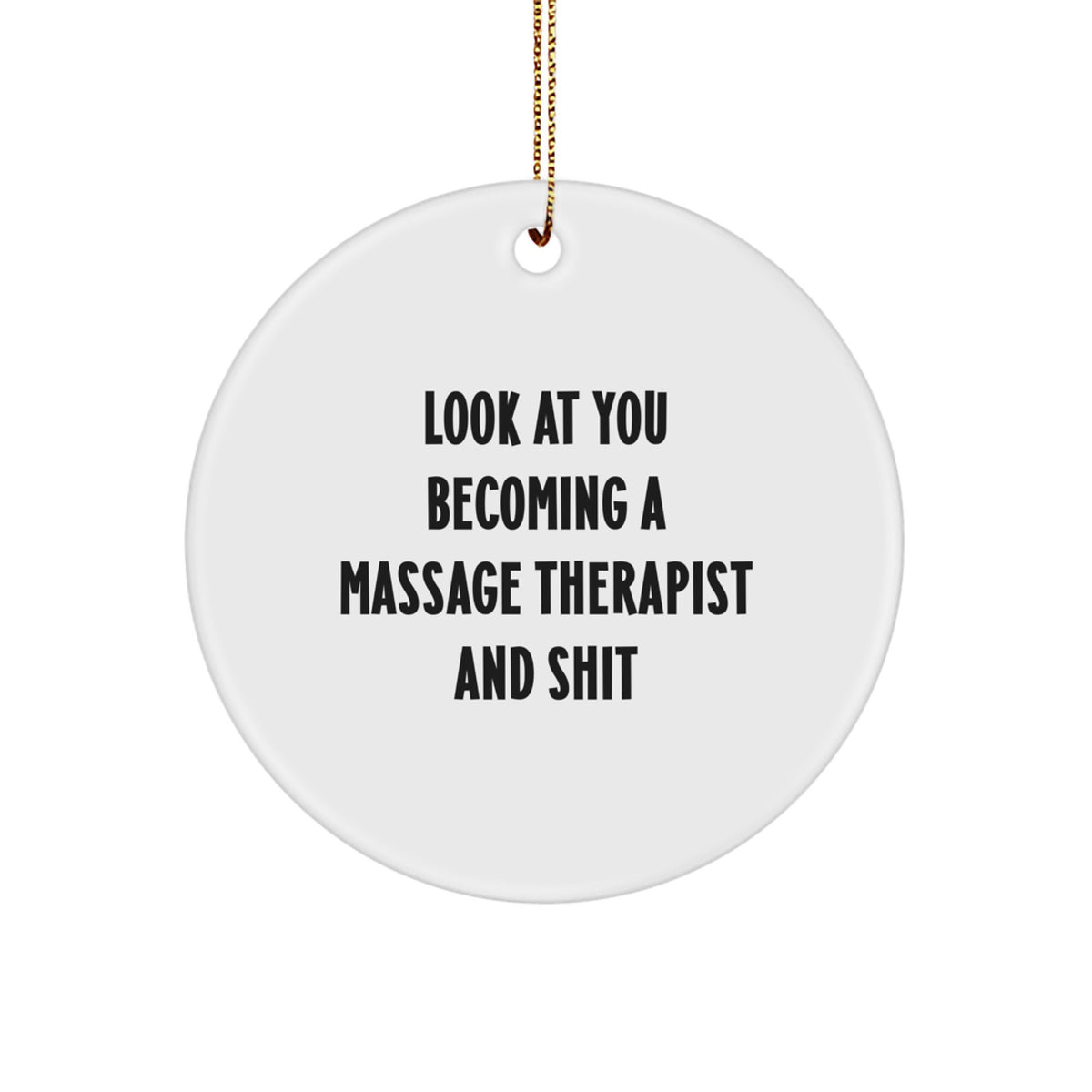 Massage Therapist Treasure Circle Ornament for Family Christmas Gift - Image 1