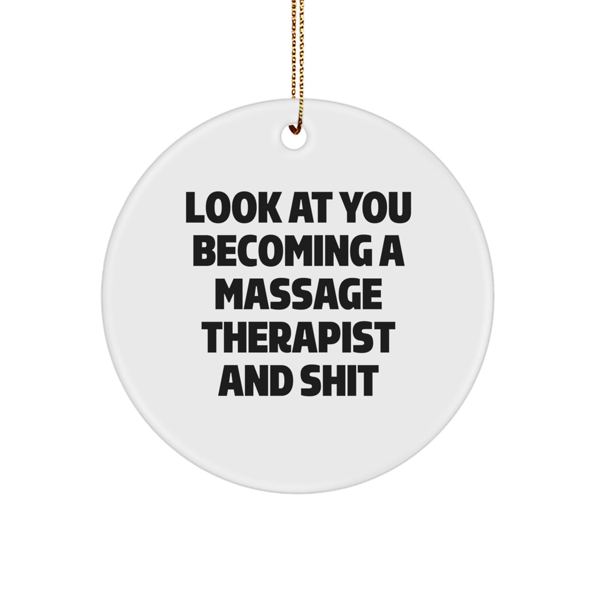 Massage Therapist Favorite Circle Ornament for Kids Christmas Gift - Image 1