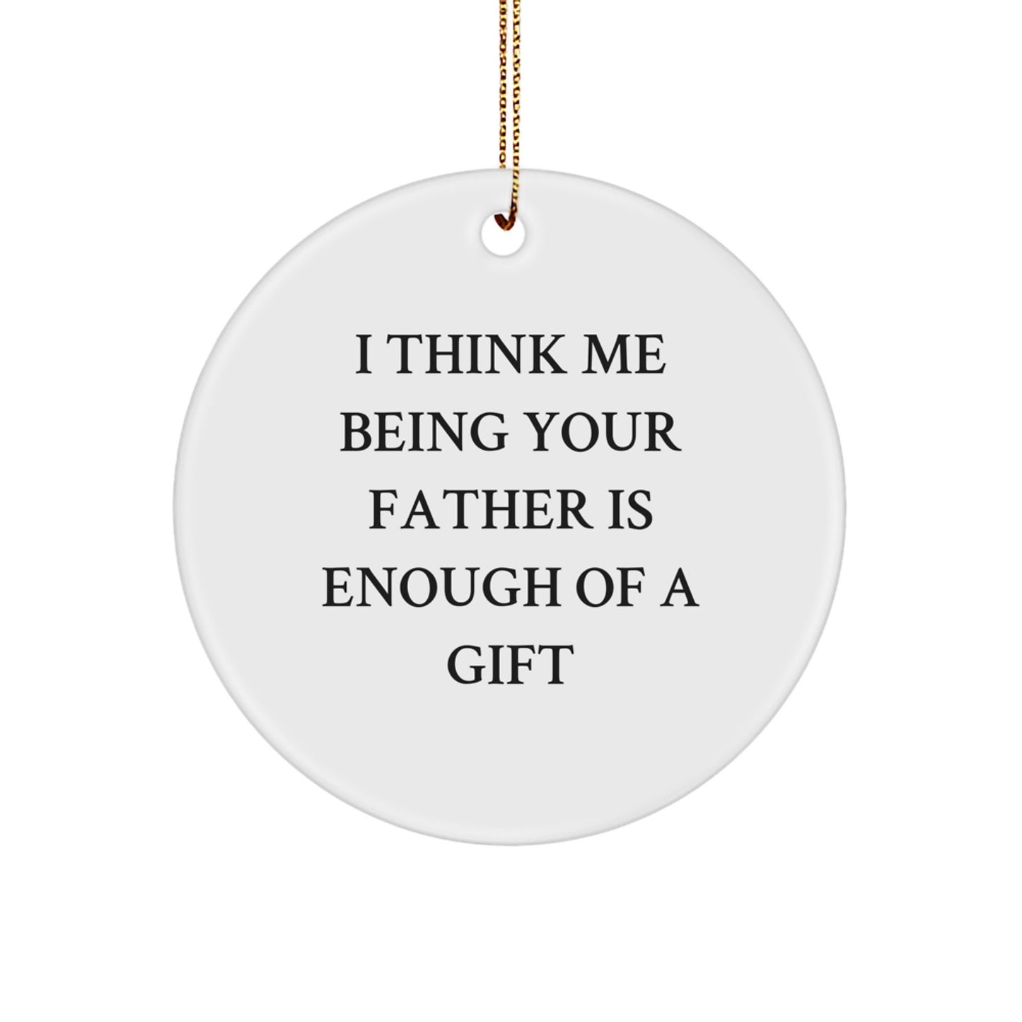 Funny Father Christmas Circle Ornament Gifts from Family - Image 1