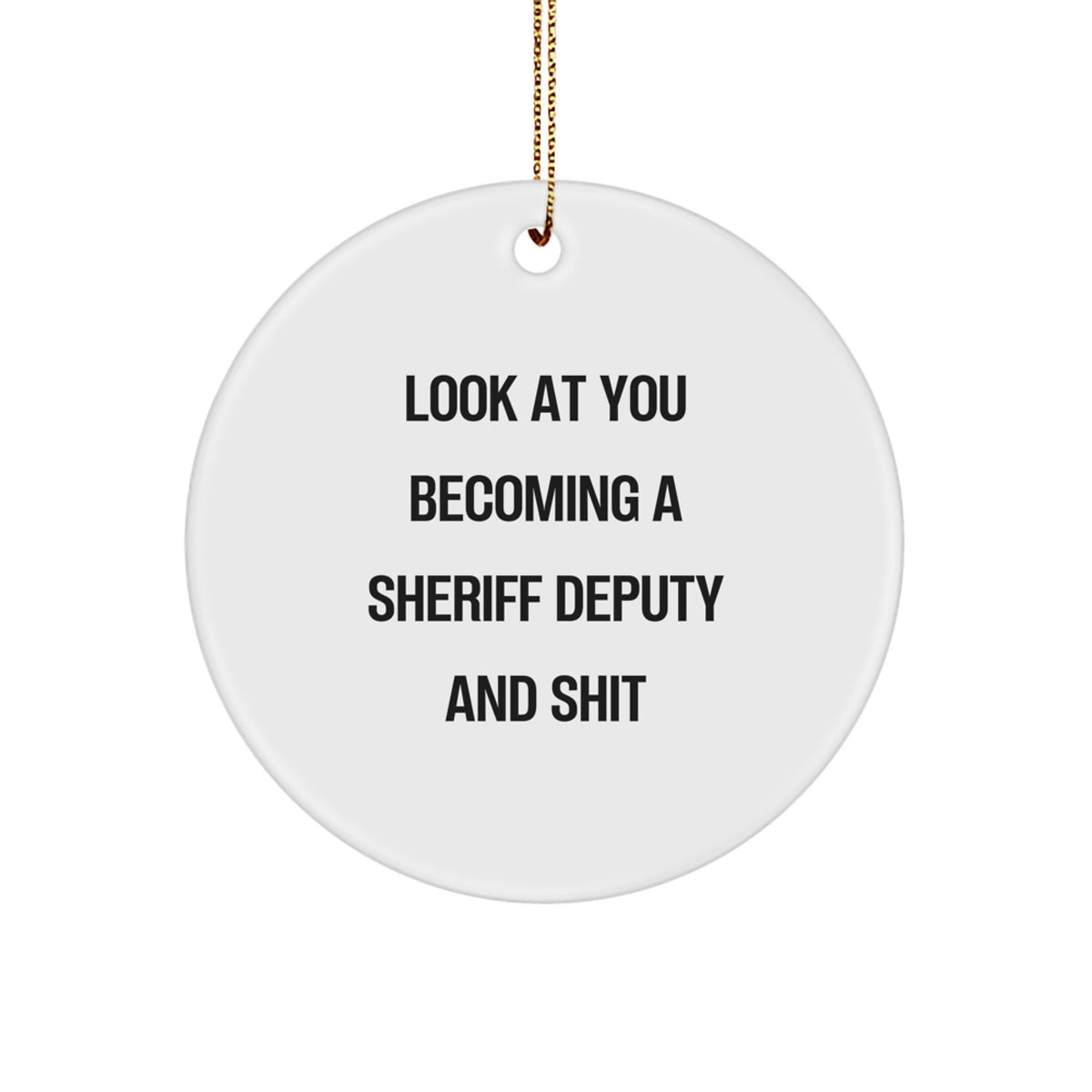 Sheriff Deputy Holiday Christmas Ornament Idea for Coworkers Gift - Image 1