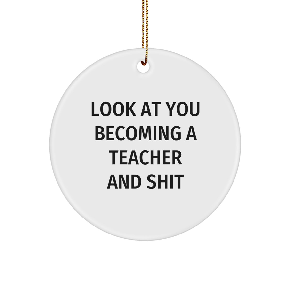 Favorite Teacher Circle Ornament for Kids Christmas Gift Keepsake - Image 1