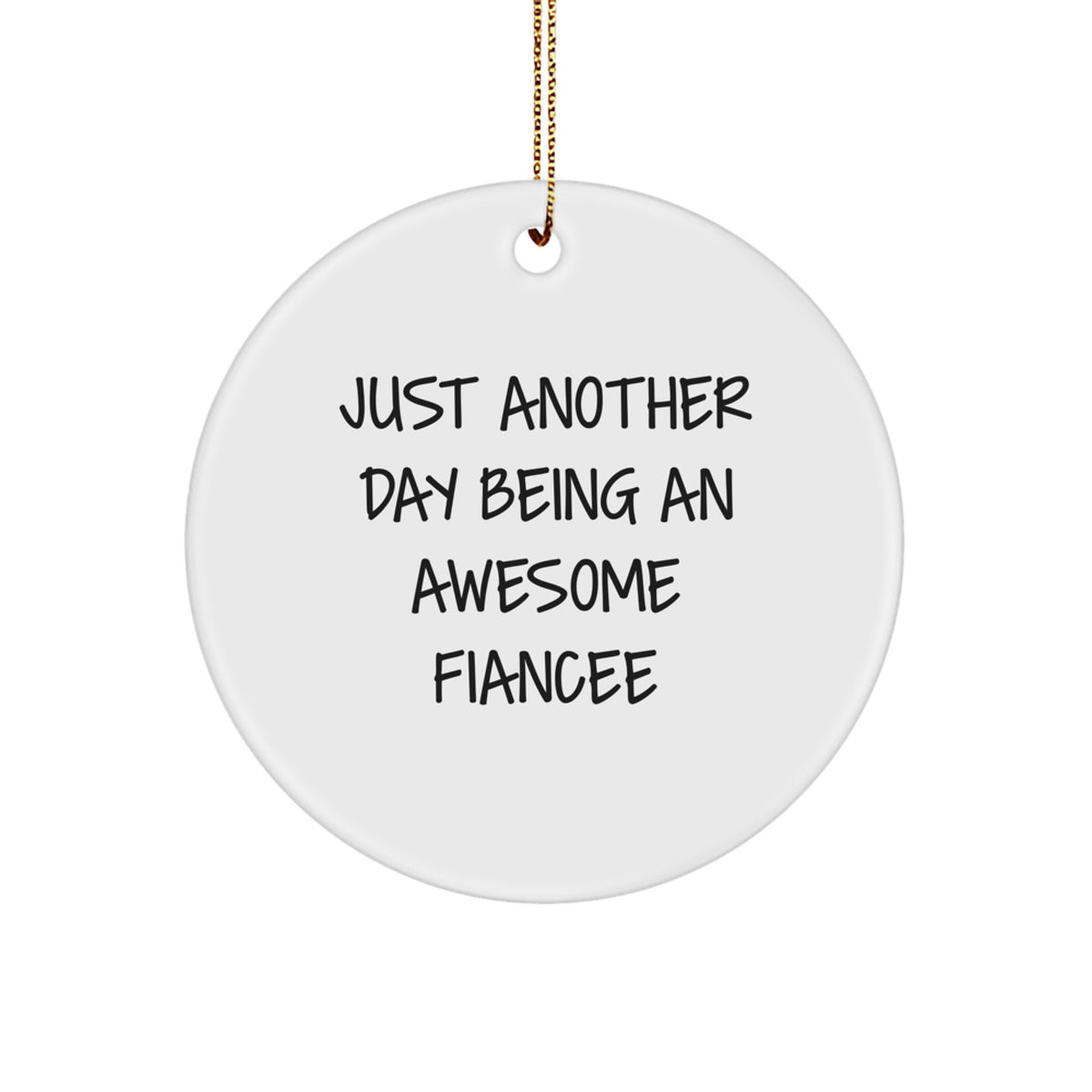 Playful Fiancee Christmas Ornament Gift for Friends - Image 1