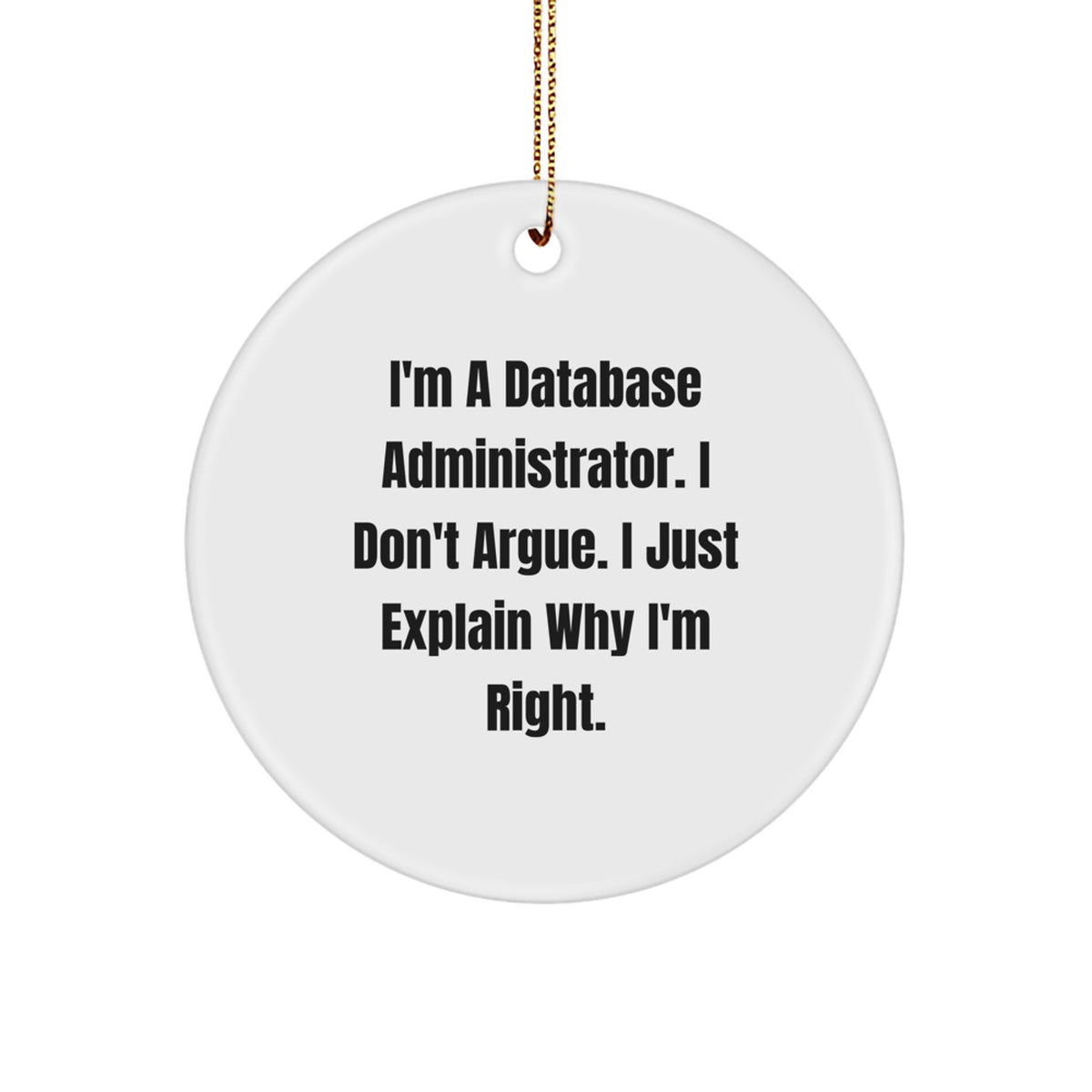 Favorite Database Administrator Holiday Christmas Ornament for Kids Gift - Image 1