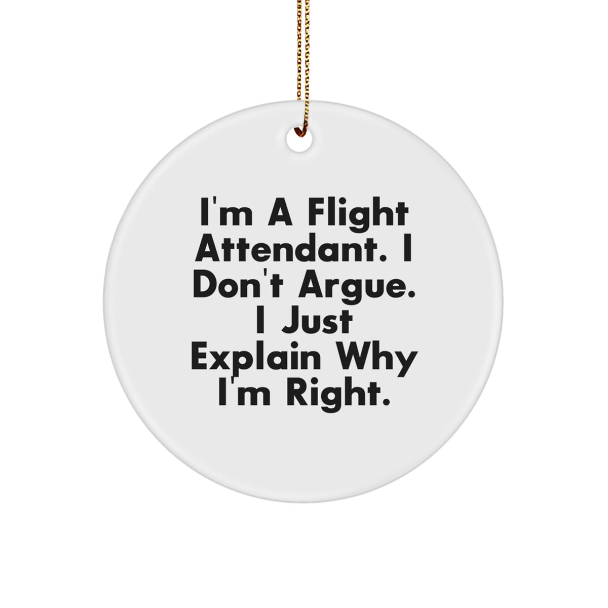 Favorite Christmas Ornament Gift for Kids Flight Attendant. A Witty - Image 1