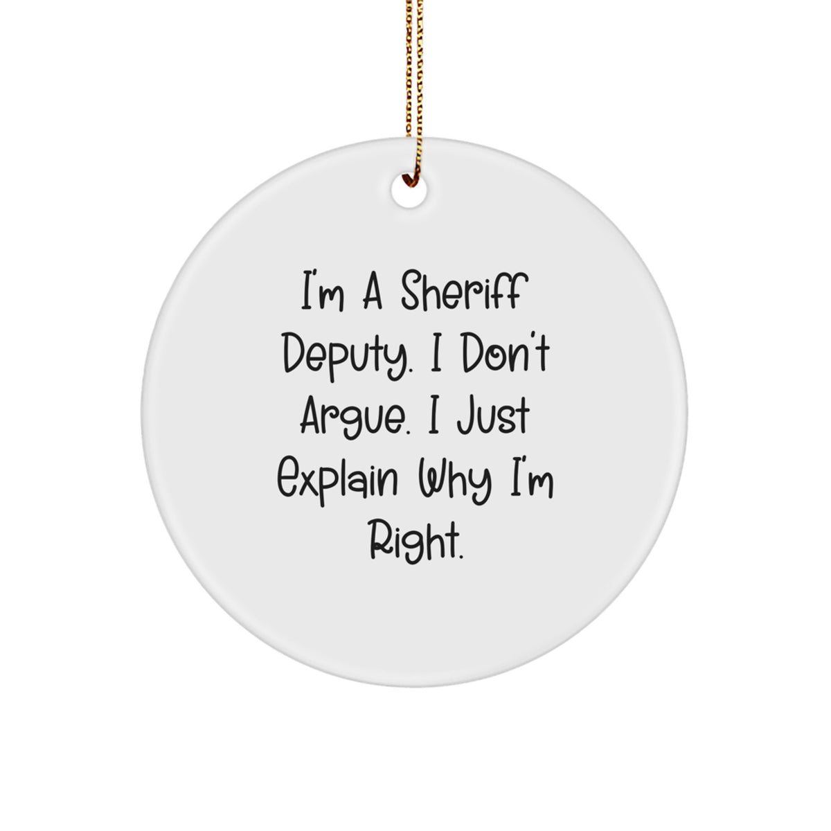 Sheriff Deputy Christmas Ornament for Family Treasure Gift - Image 1