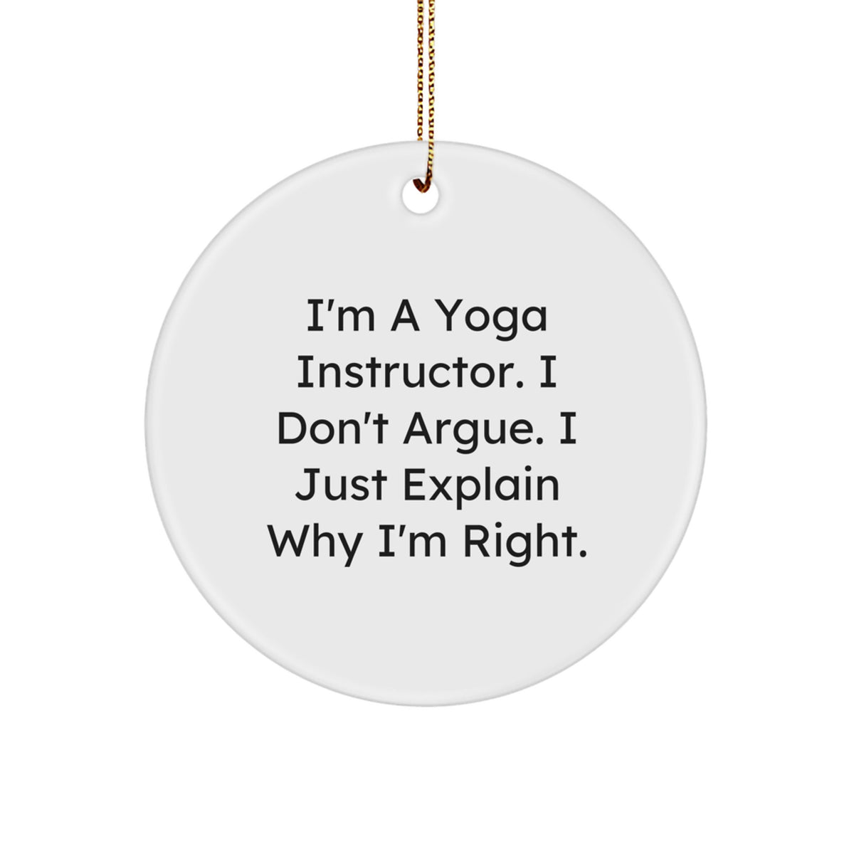 Christmas Gift Yoga Instructor Ornament for Her Present - Image 1