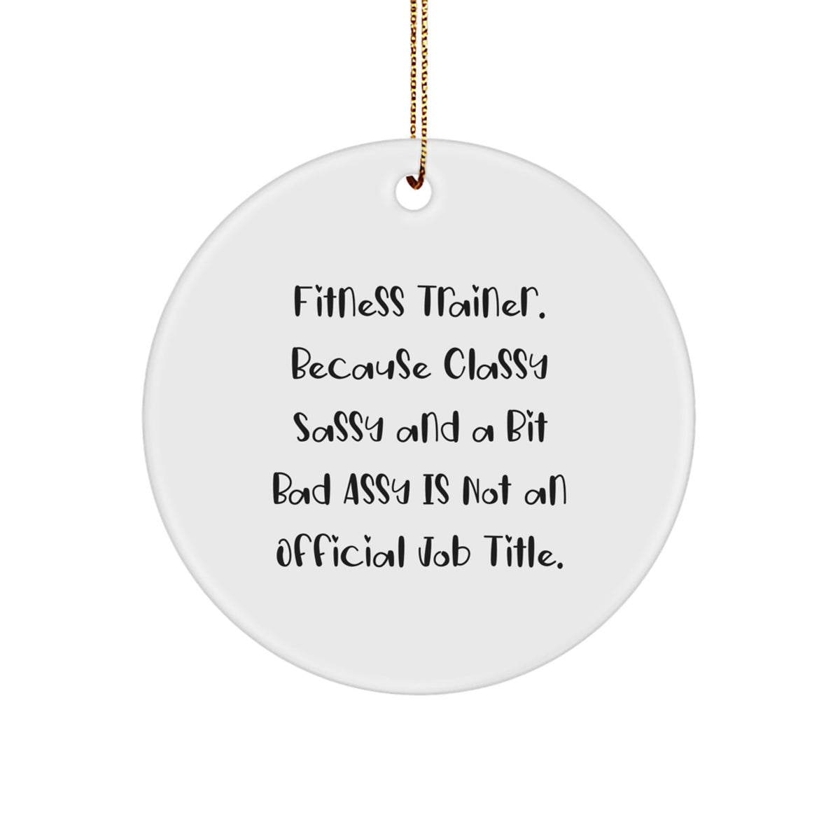 Circle Ornament for Kids Treasure – Fitness Trainer Christmas Gift - Image 1