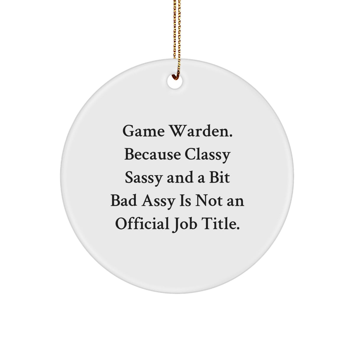 Game Warden Favorite Christmas Ornament for Kids Bold Special Gift - Image 1