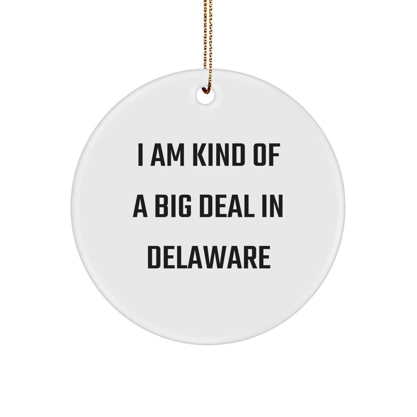 Funny Delaware Circle Ornament Gifts from Friends for Delaware Men and Women - I'm Kind Of A Prime Selection In Delaware Christmas Ornaments - Image 1