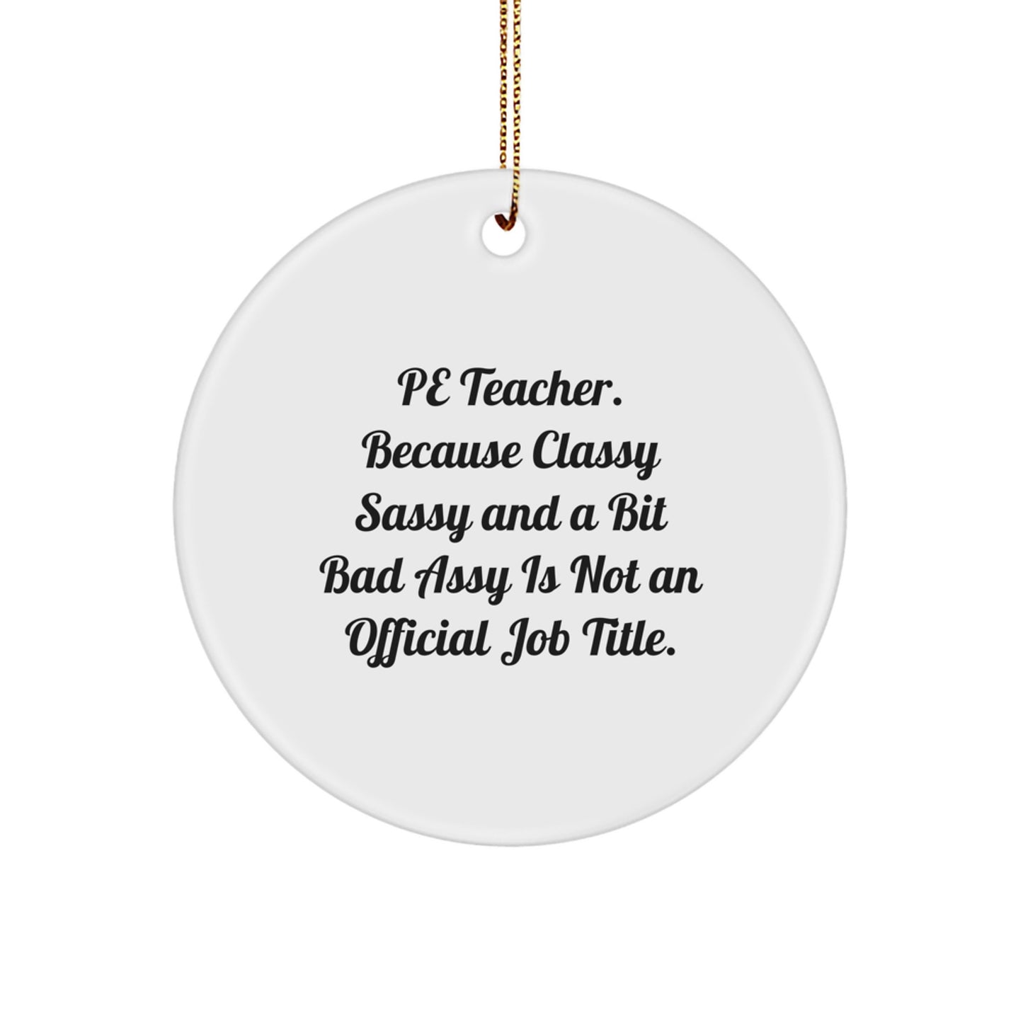 PE Teacher Keepsake Christmas Ornament for Him Holiday Gift Bright Glow - Image 1