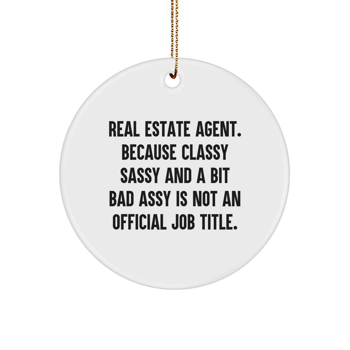 Surprise and Cheer Real Estate Agent Christmas Ornament for Happy Kids Gift - Image 1