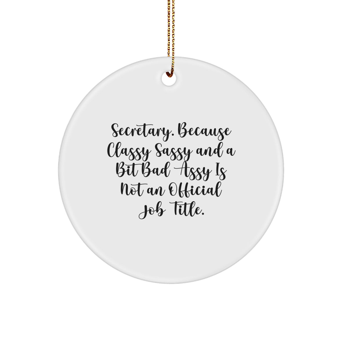 Christmas Ornament Gift for Family Secretary - Classy Sassy And A Bit - Image 1
