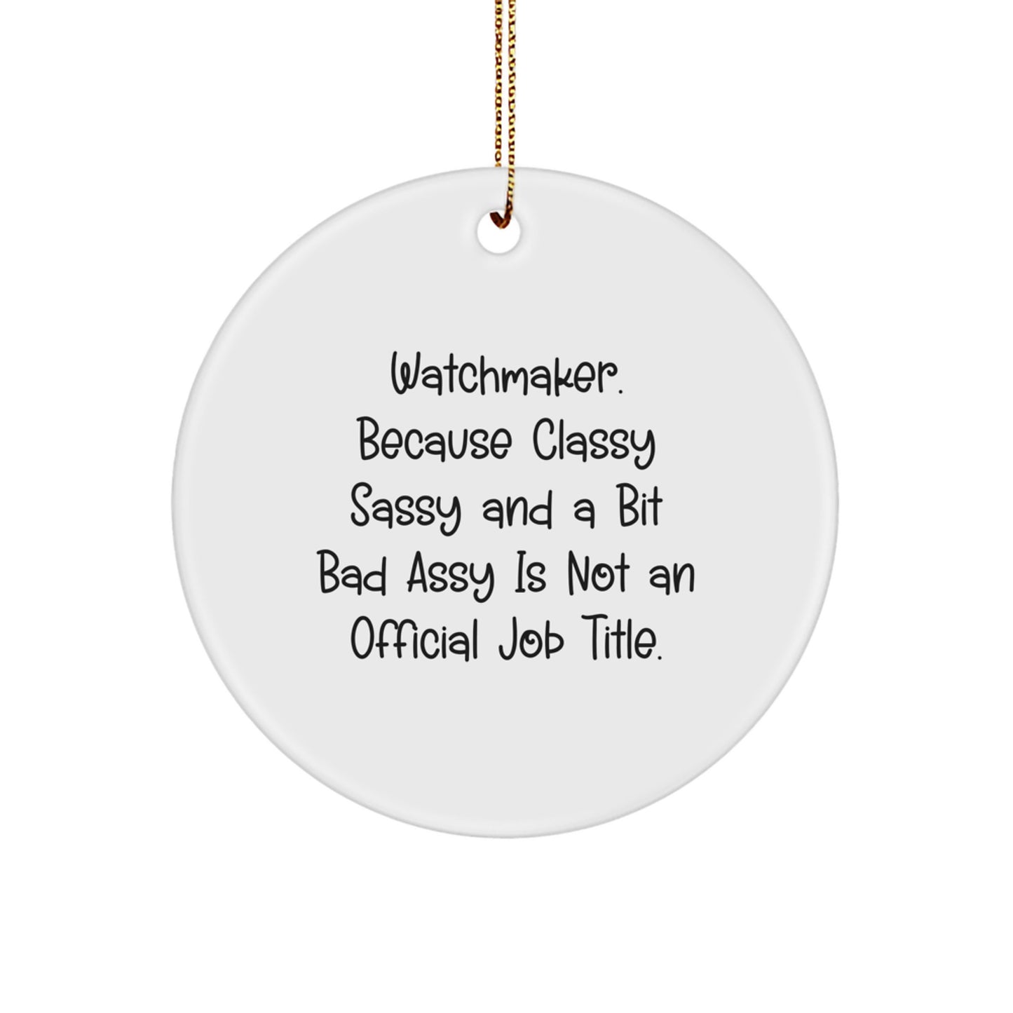 Unique Watchmaker Christmas Circle Ornament Gifts for Men from Friends - Image 1