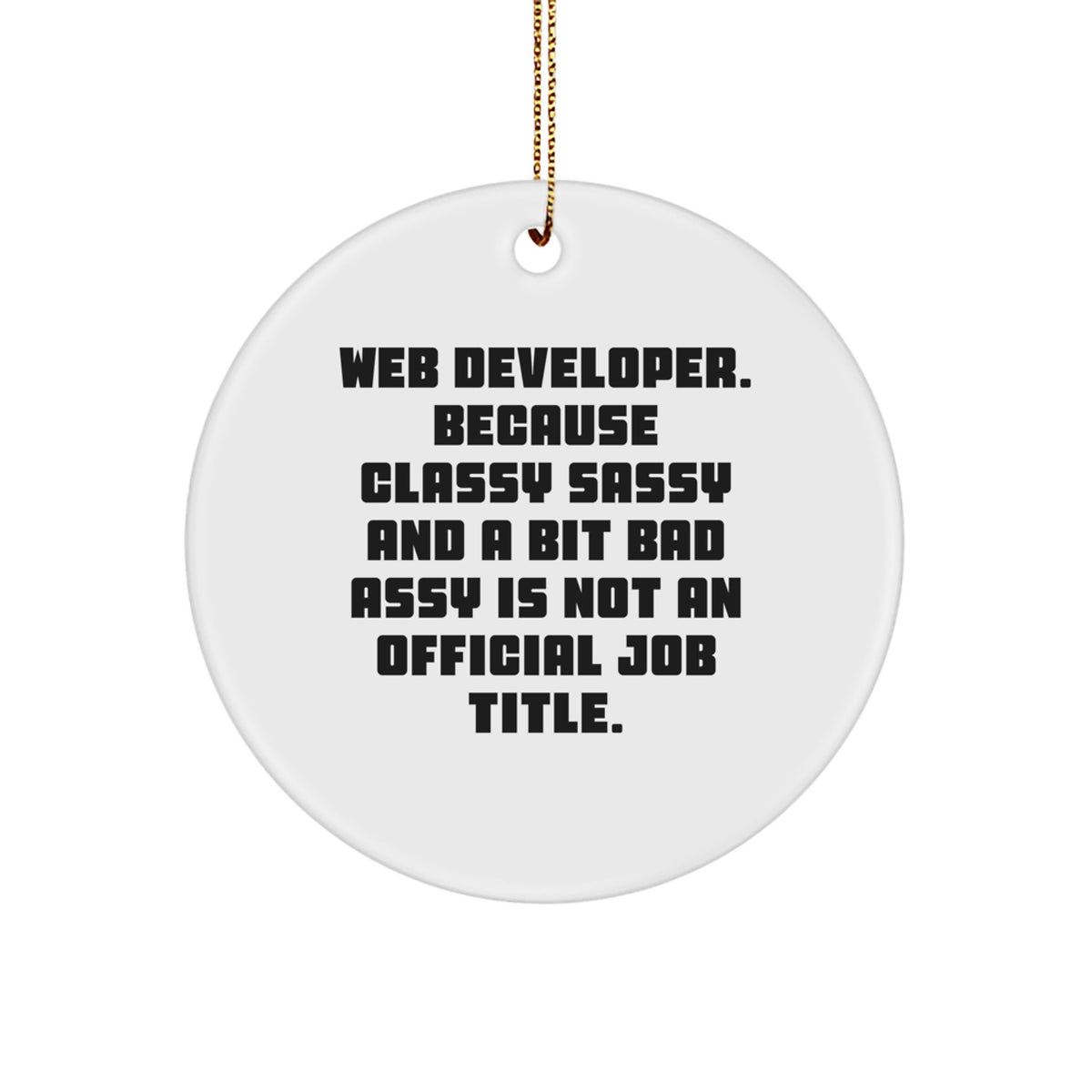 Christmas Gift for Her Web Developer Ornament Present Bright Sublimation - Image 1