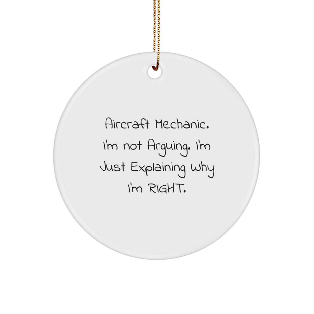 Aircraft Mechanic Christmas Ornament Idea for Coworkers Gift - Image 1