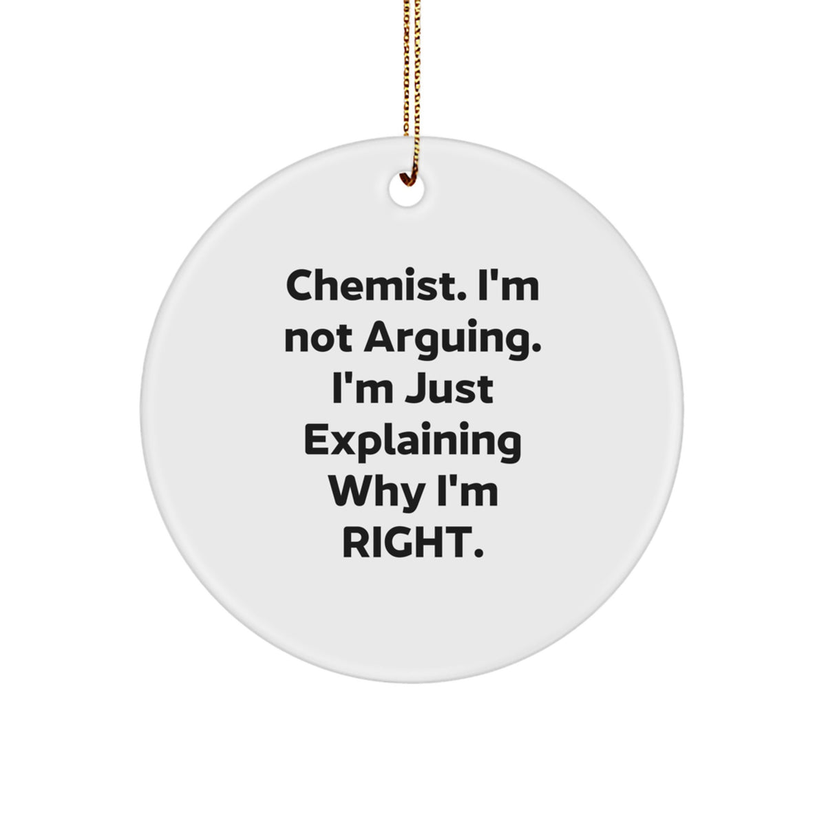 Chemist Keepsake Christmas Ornament for Him Gift - Image 1