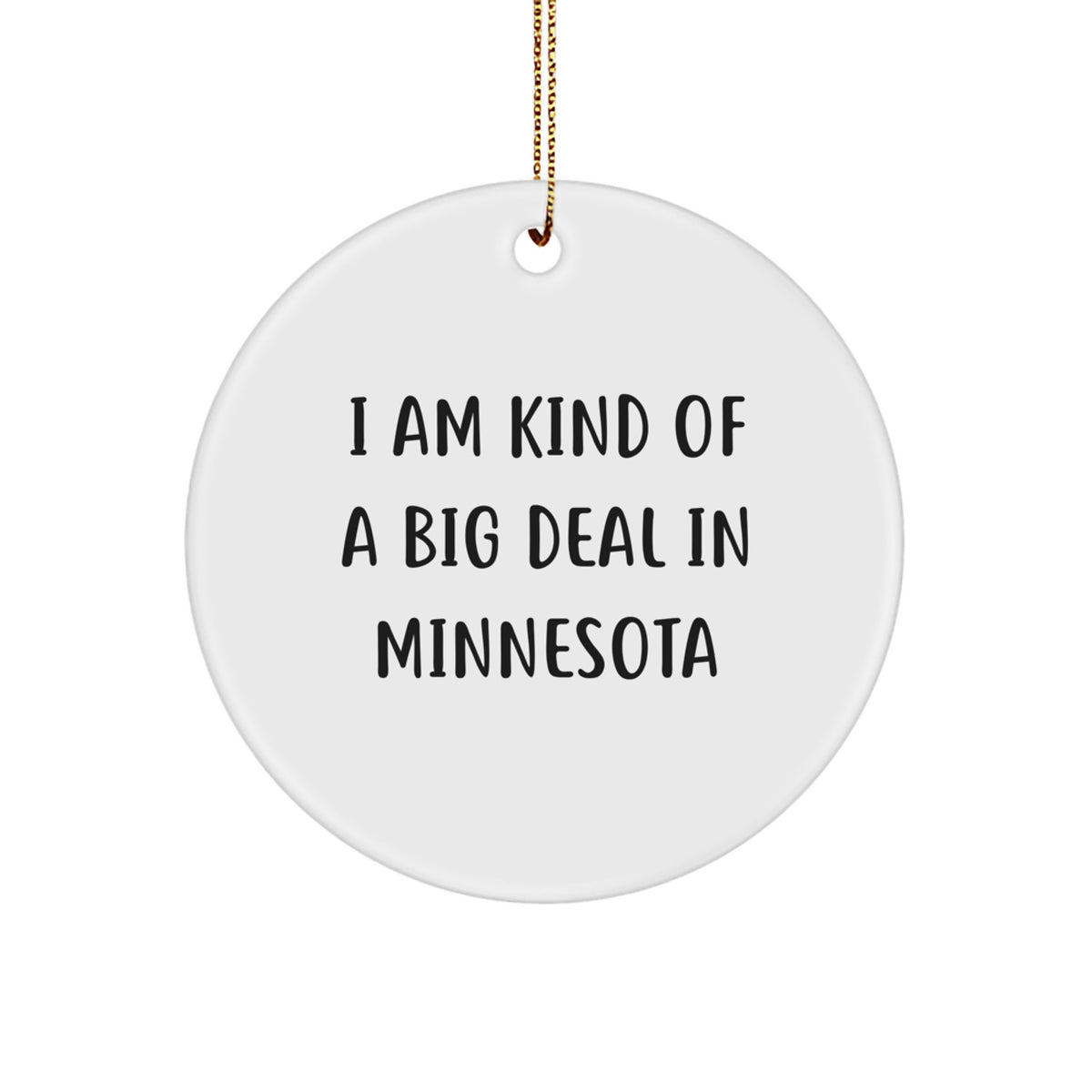 Cheeky Minnesota Circle Ornament for Friends – Christmas Unique Gift - Image 1