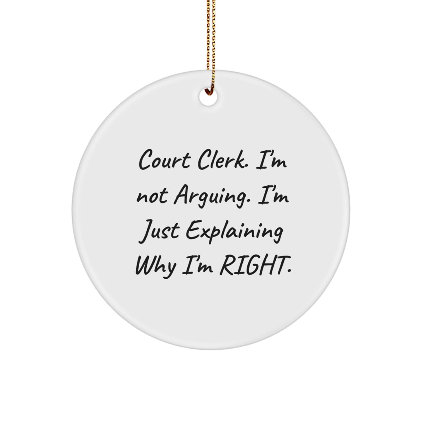 Funny Court Clerk Christmas Unique Gifts from Friends for Court Clerk Men Women - Image 1