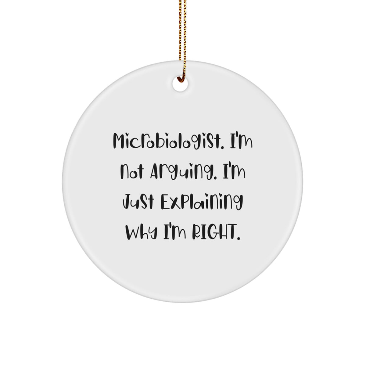 Microbiologist Favorite Circle Ornament for Kids Christmas Gift - Image 1
