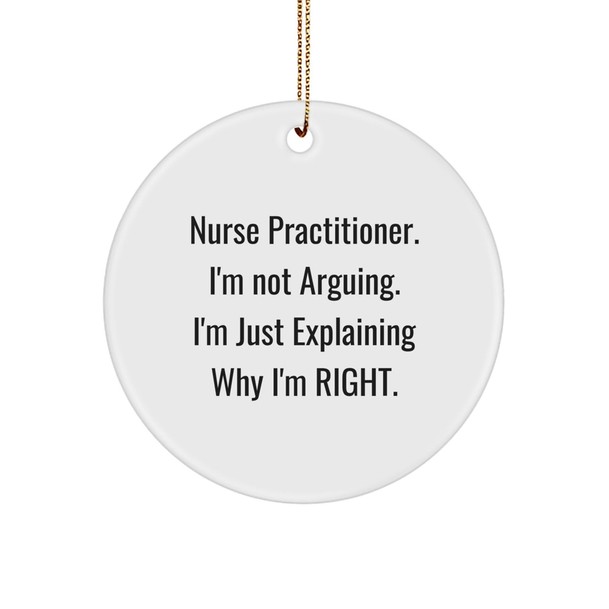 Christmas Gift for Her Nurse Practitioner Ornament Present - Image 1